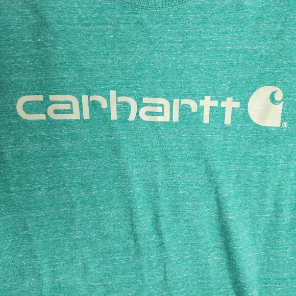 Carhartt Shirt Men XL Green Heavyweight Loose Fit Logo Graphic Tee Short Sleeve - Picture 3 of 9